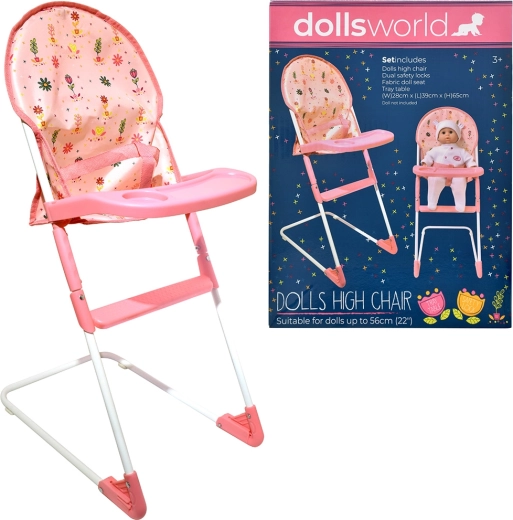 Dolls World zusammenklappbarer Hochstuhl für Puppen
