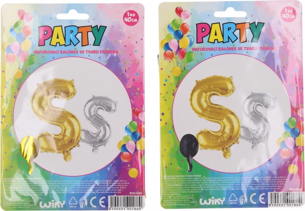 Aufblasbarer Ballon Buchstabe S 40 cm