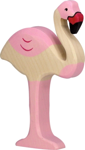 Holztiger Flamingo - 1 Stück