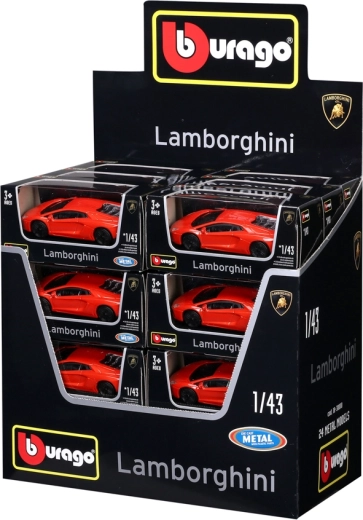 Metall-Automodell BBURAGO Street Fire Lamborghini 1:43 (24 Stück Display)