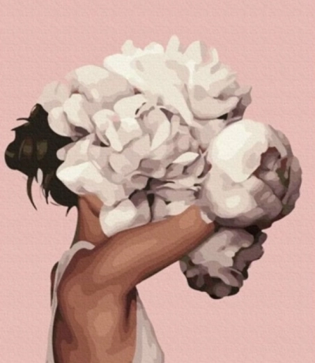 Diamantmalerei – Abstrakter Kopf in den Wolken 30 × 40 cm