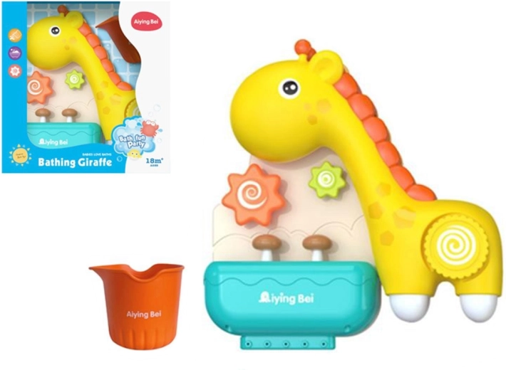 Bade-Spielzeug Giraffe mit Wassermühlen