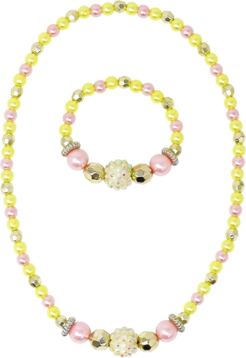 Pink Poppy Set aus Halskette und Armband Lemon