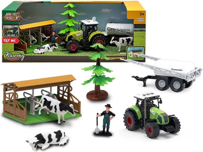 Bauernhof-Set mit Traktor und Zubehör