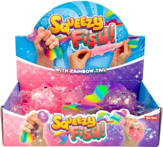 Quetschbare glitzernde Fisch 12 cm – Anti-Stress-Spielzeug