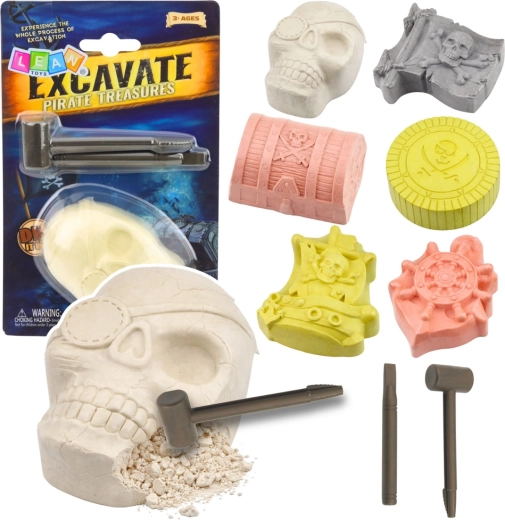 Piraten-Archäologie-Set – Ausgrabungen verborgener Schätze für Kinder
