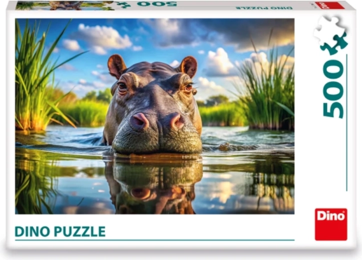 DINO Puzzle Süßes Nilpferd 500 Teile