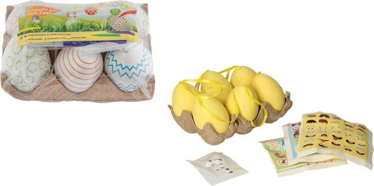 Oster-Kunststoffeier – Set mit 6 Stück