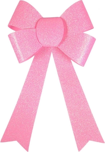 Große glitzernde Brokat-Schleife in Pink