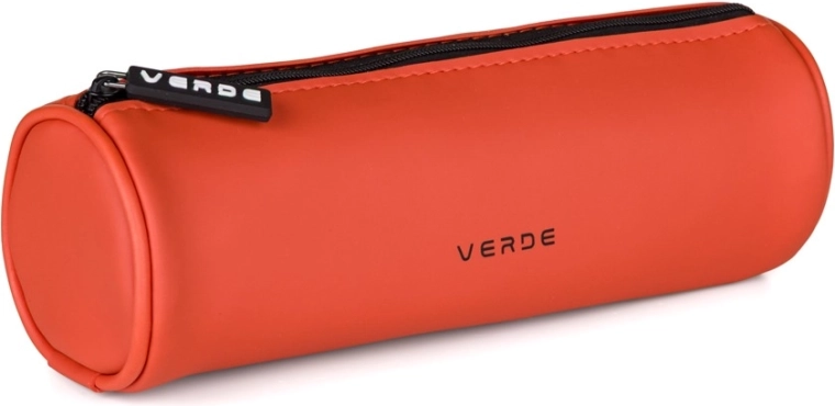 Rundes Etui VERDE in Ziegelfarbe