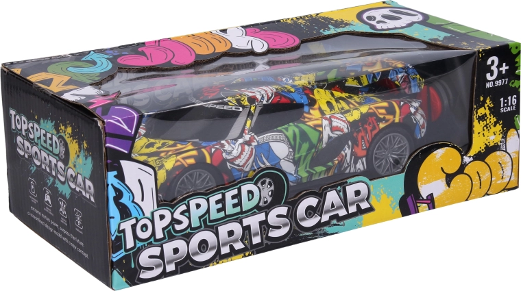 Graffiti-RC-Auto mit Fernsteuerung 24,5 cm - 1 Stück
