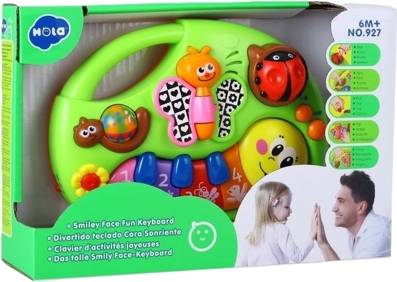 Hola SmilyPlay Kinder-Musik-Keyboard mit fröhlichem Gesicht