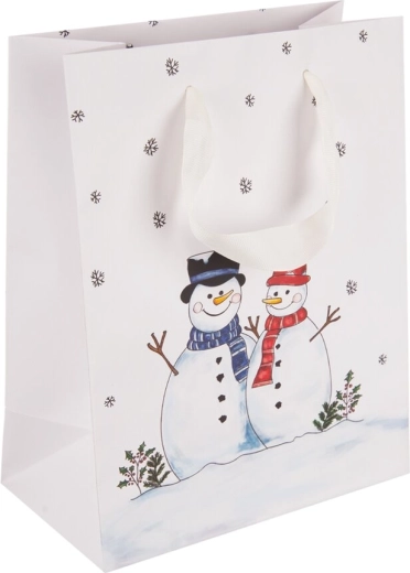 Geschenkpapiertüte SCHNEEMANN 18 × 10 × 23 cm