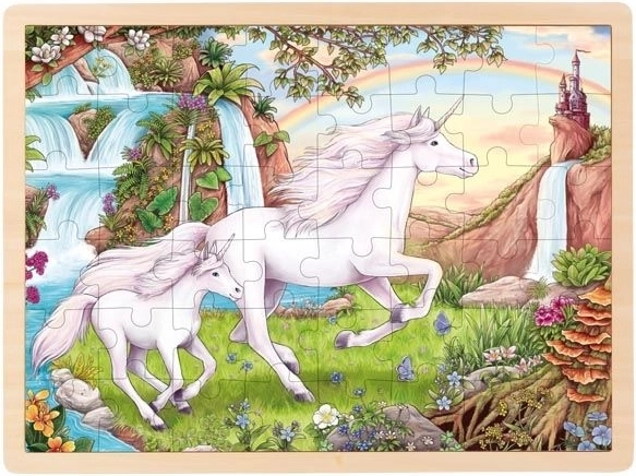Goki Holzpuzzle Einhorn, 48 Teile