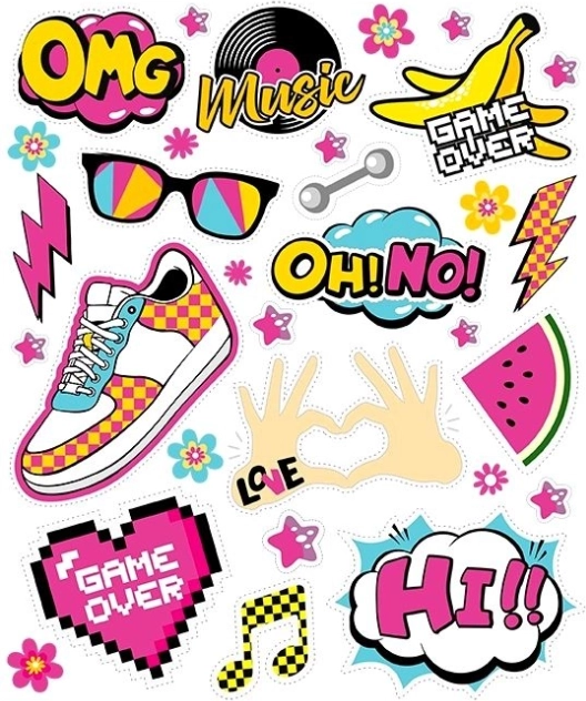 Bügelbilder OMG – großer Bogen 20 × 30 cm