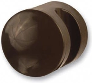 Drehbare Türknaufkugel mit runder Rosette, Kunststoff, braun
