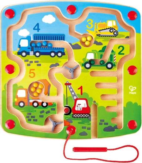 Lkw-Labyrinth mit Magnetstab und Perlen