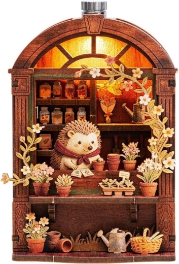 2Kids Toys 3D-Holzbausatz Magnet Igel-Blumenladen
