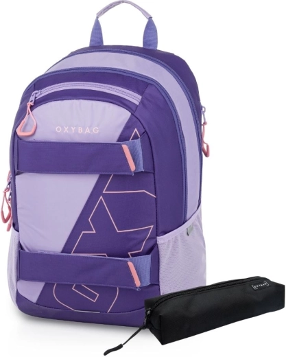 Schulrucksack und Etui Oxybag Sport Half Violet