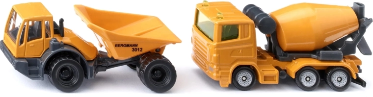 Siku orange Bausatz mit Baufahrzeugen