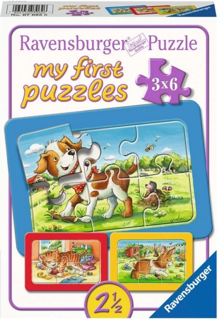 RAVENSBURGER Mein erstes Puzzle Tierfreunde 3×6 Teile