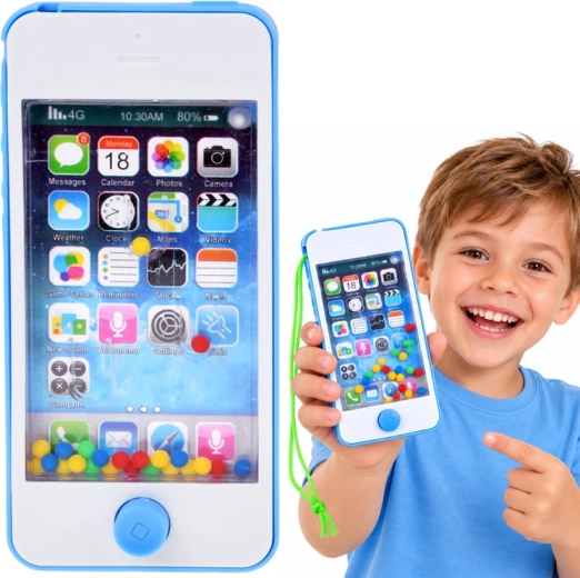 Wasserspiel in Smartphone-Form mit Kugeln