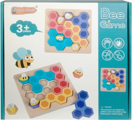 Holzlernspiel Bienen und Waben