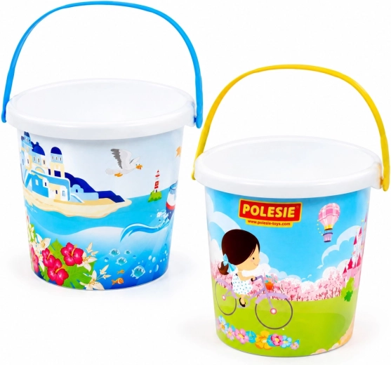 Polesie Kinder großer Eimer mit Motiv und Deckel – 1 Stück
