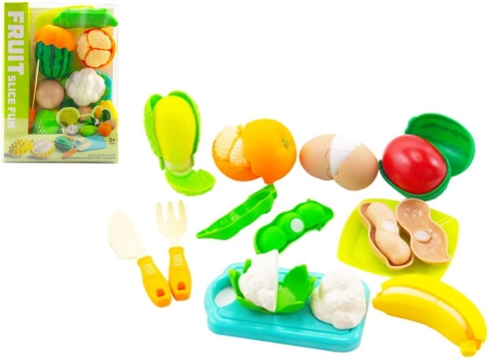 Set aus Obst und Gemüse zum Schneiden für Kinder