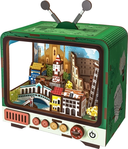 2Kids Toys 3D Holzbausatz Retro-TV Venedig