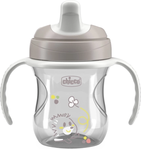 Chicco Trainingsbecher mit Griffen, grau, 6m+