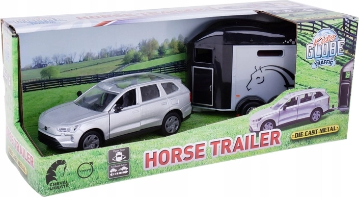 Kids Globe Volvo EX90 mit Pferdeanhänger und Pferd
