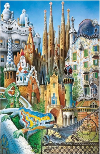 Educa Miniatur-Puzzle Gaudí – Collage 1000 Teile