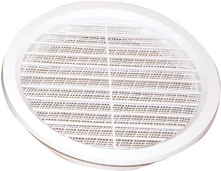 Lüftungsgitter mit Insektenschutznetz, Durchmesser 125 mm, weiß