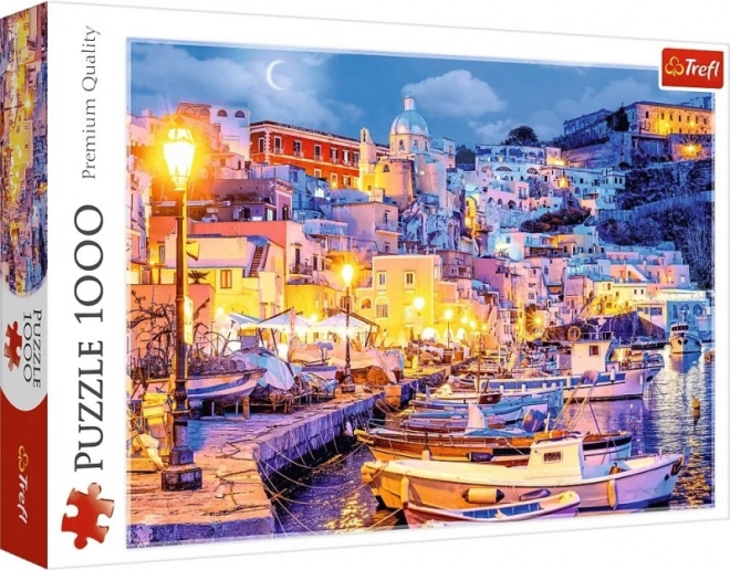 Puzzle 1000 Teile - Trefl: Wyspa Procida bei Nacht, Italien