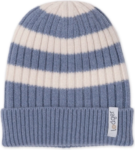 Lodger Merino-Mütze Stripe Stone (3–6 Monate)