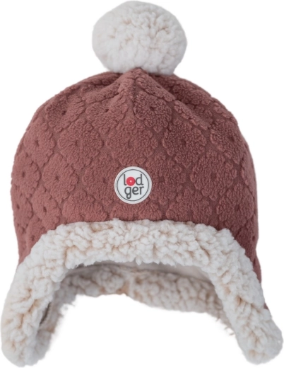 Lodger Fleece-Mütze Hatter Folklore Rosewood 6–12 Monate