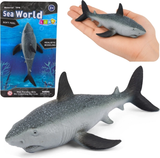 Realistische Gummi-Figur eines Hais, 18 cm