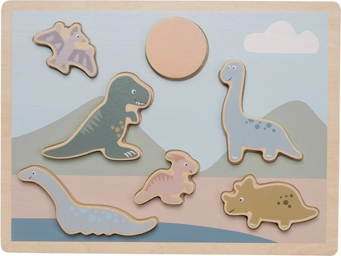 Jabadabado Holz-Steckpuzzle Dinosaurier