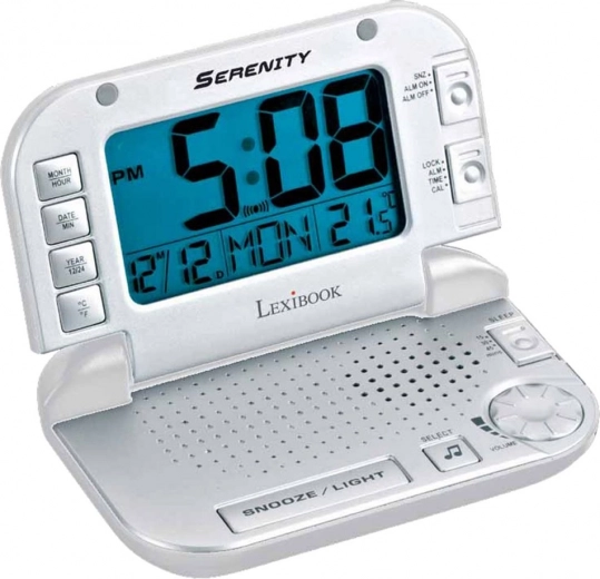 Reisewecker mit Entspannungsmelodien und -geräuschen