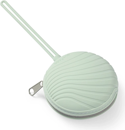 BabyOno Silikon-Etui für Schnuller mit Reißverschluss, Mint 0m+