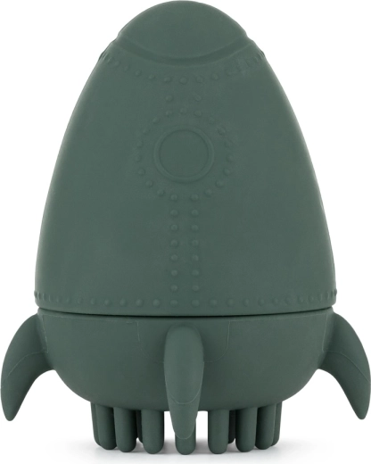 Petite&Mars Silikon-Wasserspielzeug mit Bürstchen Splashy Rocket Intense Ochre 6m+