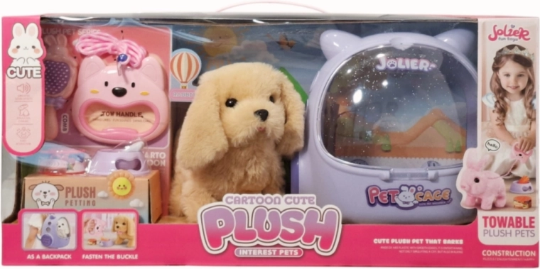 Tierchen – Plüschhündchen mit Zubehör - 1 Stück