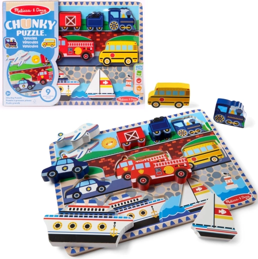 Holz-Steckpuzzle Fahrzeuge Melissa & Doug