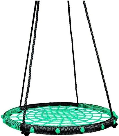Schaukelteller mit Seilnetz, 80 cm – Grün