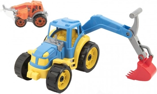Oranger Traktor mit Schaufel für Kinder