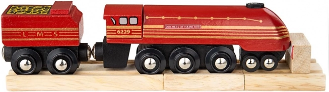 Holzlokomotive Duchess of Hamilton mit Schienen BIGJIGS RAIL