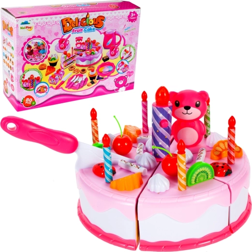 Rosa Torte mit Teeset und Kännchen – Spielzeug für Kinder