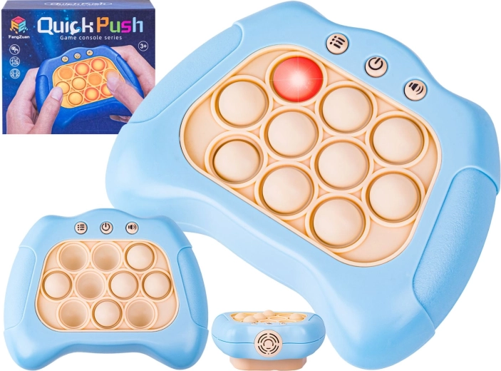 Elektronisches Anti-Stress-Spiel Pop it – sensorischer Controller mit Licht und Sound, blau - 1 Stück