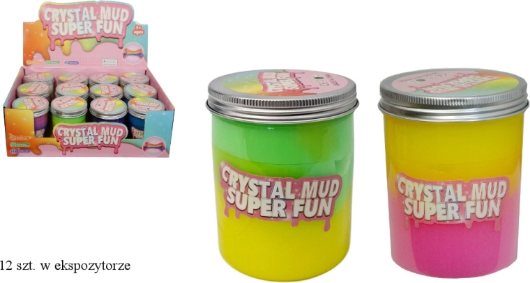 Bunter Schleim im Kunststoffbecher mit Deckel